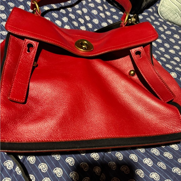 Yves saint Laurent red and black  Leather Women's Bag - Picture 1 of 8